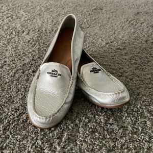 Coach Metallic Marley Driver Slip-ons